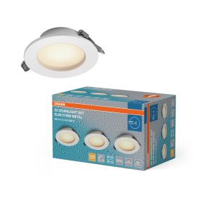   db-os süllyesztett LED mennyezeti spotlámpa, hermetikus, IP44, fürdőszobai kerek, 4,5 W, 240 lm, 3000 K, meleg fehér, IP44, Osram