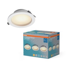   3 db-os süllyesztett mennyezeti LED spotlámpa, hermetikus, IP44, fürdőszobai kerek, 8W, 550lm, 3000K, meleg fehér, IP44, Osram