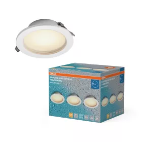   3 db-os süllyesztett mennyezeti LED spotlámpa, hermetikus, IP44, fürdőszobai kerek, 8W, 550lm, 3000K, meleg fehér, IP44, Osram