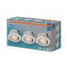 3 db-os LED mennyezeti lámpa szett, süllyesztett spotlámpa, hermetikus, IP44, fürdőszoba, mozgatható, kerek, 4,9 W, 290 lm, 2700/4000/6500K CCT, IP44, fehér, süllyesztett, Osram