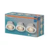 3 db-os LED mennyezeti lámpa szett, süllyesztett spotlámpa, hermetikus, IP44, fürdőszoba, mozgatható, kerek, 4,9 W, 290 lm, 2700/4000/6500K CCT, IP44, fehér, süllyesztett, Osram