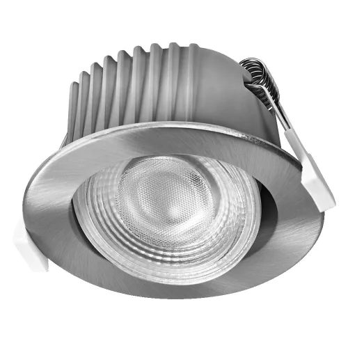 3 db-os LED mennyezeti lámpa szett, süllyesztett spotlámpa, hermetikus, IP44, fürdőszoba, mozgatható, kerek, 4,9 W, 270 lm, 2700/4000/6500K CCT, IP44, szatén nikkel, süllyesztett, Osram