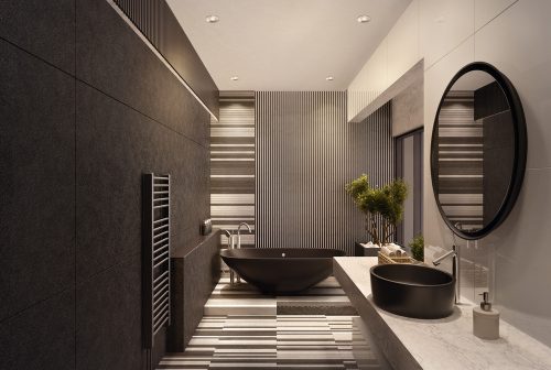 3 db-os LED mennyezeti lámpa szett, süllyesztett spotlámpa, hermetikus, IP44, fürdőszoba, kerek, 4,9 W, 270 lm, 2700 K, meleg fehér, szabályozható fényerősséggel, IP65, króm, süllyesztett, Osram