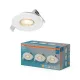 3 db-os LED mennyezeti lámpa szett, süllyesztett spotlámpa, hermetikus, IP44, fürdőszoba, kerek, 4,9 W, 280 lm, 2700 K, meleg, szabályozható, IP65, fehér, süllyesztett, Osram