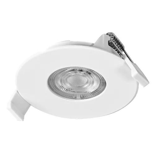3 db-os LED mennyezeti lámpa szett, süllyesztett spotlámpa, hermetikus, IP44, fürdőszoba, kerek, 4,9 W, 280 lm, 2700 K, meleg, szabályozható, IP65, fehér, süllyesztett, Osram
