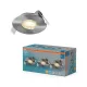 3 db-os LED mennyezeti lámpa szett, süllyesztett spotlámpa, hermetikus, IP44, fürdőszoba, kerek, 4,9 W, 270 lm, 2700 K, meleg, szabályozható, IP65, szatén nikkel, süllyesztett, Osram