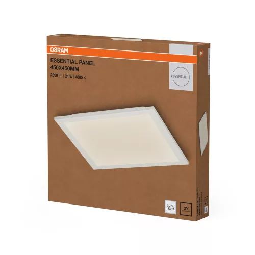 Süllyesztett mennyezeti LED panel 24W 2400lm 4000K semleges fényű fehér 45x45 cm Essentials Osram