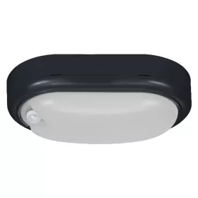  Lámpatest csatorna lámpa garázs Plafon LED 15W 1200lm 3000-4000-6500K CCT IP54 IK06 fekete Bulkhead Osram