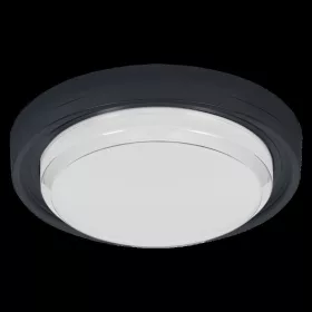   Lámpatest csatorna lámpa garázs Plafon LED 24W 3300lm CCT 3000-4000-6500K IP54 IK06 fekete Bulkhead Osram