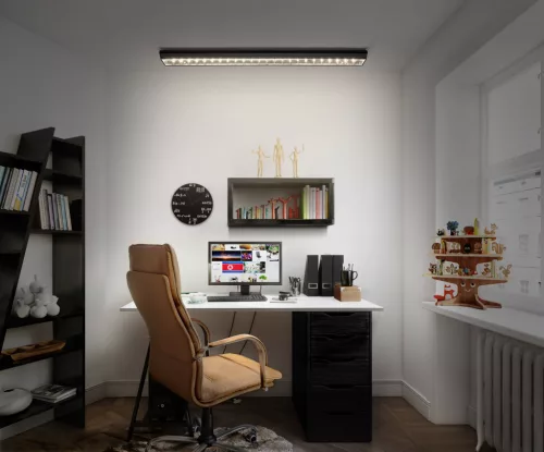 LED mennyezeti függőlámpa, irodai lámpatest, szabályozható fényerejű, reluxa, 40W, 4000K, semleges, 4000lm, fekete, Office Line, Osram