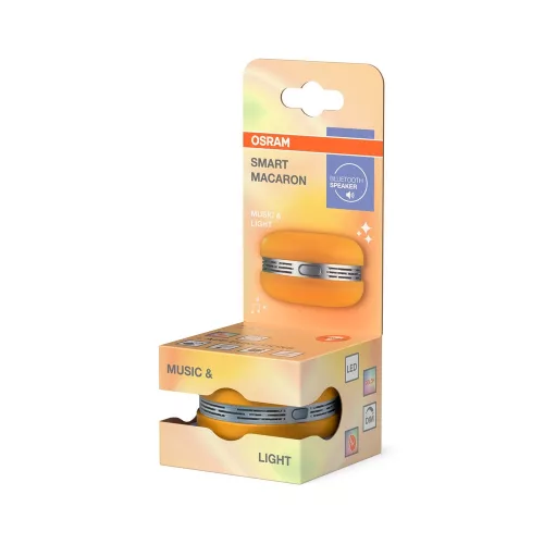 Hordozható Bluetooth hangszóró lámpa 1.75W RGB akkumulátoros narancssárga Macaron Smart + Wifi Osram