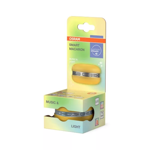 Hordozható Bluetooth hangszóró lámpa 1.75W RGB akkumulátoros sárga Macaron Smart + Wifi Osram