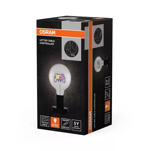 Dekoratív asztali lámpa E27 1.2W 80lm fekete Vintage 1906 Osram
