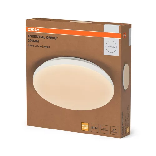 Plafon LED Mennyezeti lámpa felületre szerelhető fürdőszobai 24W 1700lm 3000K fehér IP44 Orbis Osram