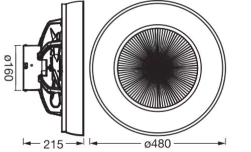 Mennyezeti ventilátor LED lámpával 49W 1100lm 2700-6500K CCT fehér Encapsulate Osram
