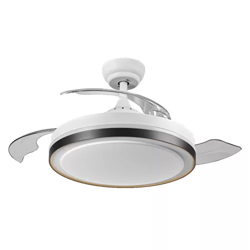 Mennyezeti ventilátor LED lámpával 66W 4200lm 3000/4000/6500K CCT fehér Retractable Osram
