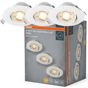   LED mennyezeti süllyesztett spotlámpa 4.9W 330lm 3000K meleg fehér fény, fehér Downlight Osram