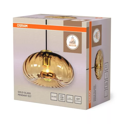 Függesztett mennyezeti lámpatest E27 arany Decor Osram