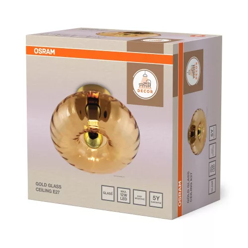 Függesztett mennyezeti lámpatest E27 Decor arany Osram