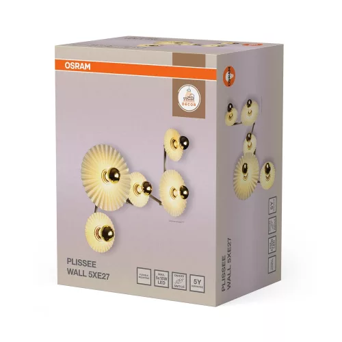 LED fali spotlámpa 5x E27 bézs Decor Osram