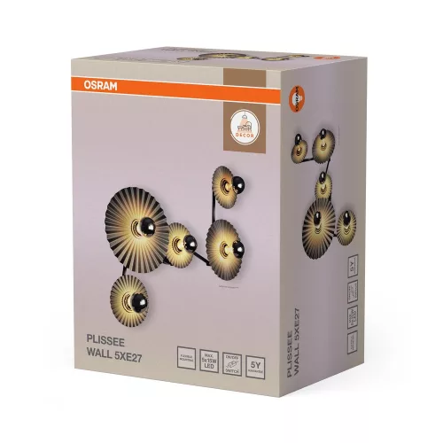 LED fali spotlámpa 5x E27 szürke Decor Osram