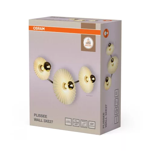 LED fali spotlámpa 3x E27 bézs Decor Osram
