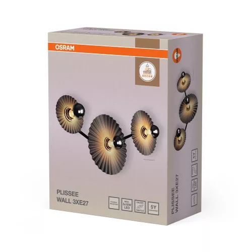 LED fali spotlámpa 3x E27 szürke Decor Osram