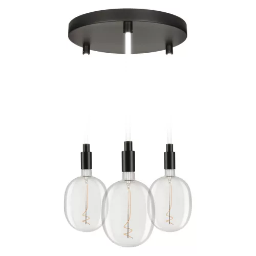 Függesztett mennyezeti lámpa 28W 1400lm 2700K meleg fehér 3x E7 fekete Decor Osram