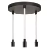 Függesztett mennyezeti lámpa 28W 1400lm 2700K meleg fehér 3x E7 fekete Decor Osram