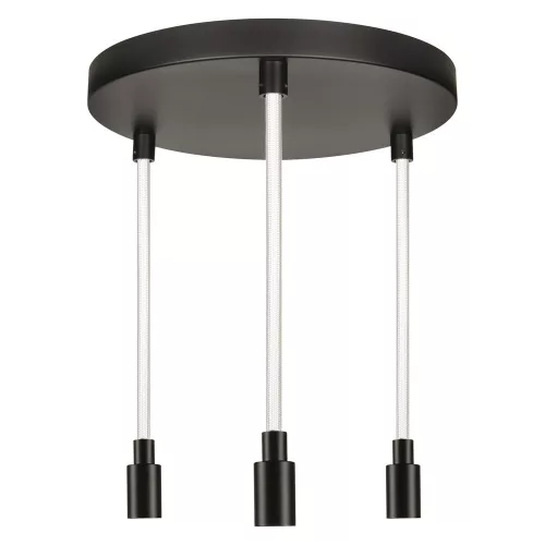 Függesztett mennyezeti lámpa 28W 1400lm 2700K meleg fehér 3x E7 fekete Decor Osram