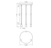 Függesztett mennyezeti lámpa 28W 1400lm 2700K meleg fehér 3x E7 fekete Decor Osram