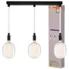 Függesztett mennyezeti lámpa 28W 1400lm 2700K meleg fehér 3x E7 Decor fekete Osram