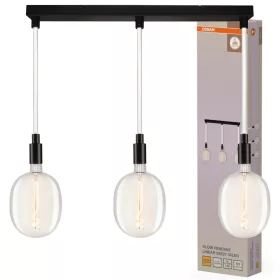   Függesztett mennyezeti lámpa 28W 1400lm 2700K meleg fehér 3x E7 Decor fekete Osram
