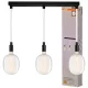 Függesztett mennyezeti lámpa 28W 1400lm 2700K meleg fehér 3x E7 Decor fekete Osram