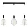 Függesztett mennyezeti lámpa 28W 1400lm 2700K meleg fehér 3x E7 Decor fekete Osram