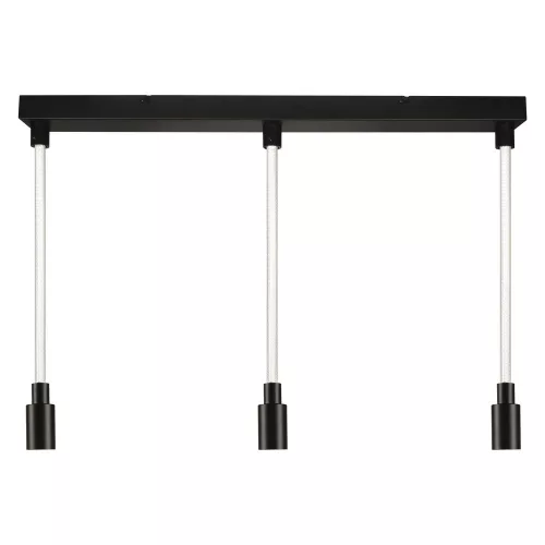 Függesztett mennyezeti lámpa 28W 1400lm 2700K meleg fehér 3x E7 Decor fekete Osram