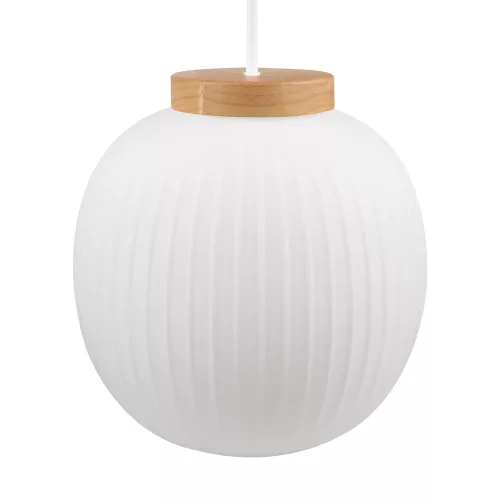Függesztett mennyezeti lámpatest E27 fehér fa Decor Osram