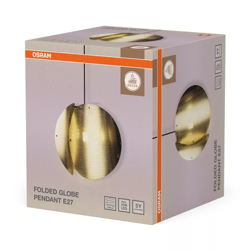 Függesztett mennyezeti lámpatest E27 arany Decor Osram