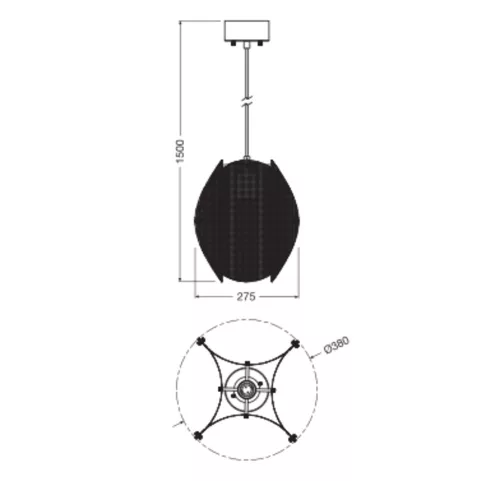 Függesztett mennyezeti lámpatest E27 arany Decor Osram