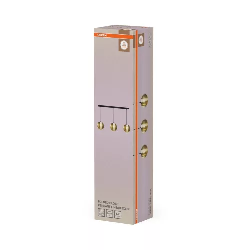 Függesztett mennyezeti lámpatest 3x E27 arany Decor Osram
