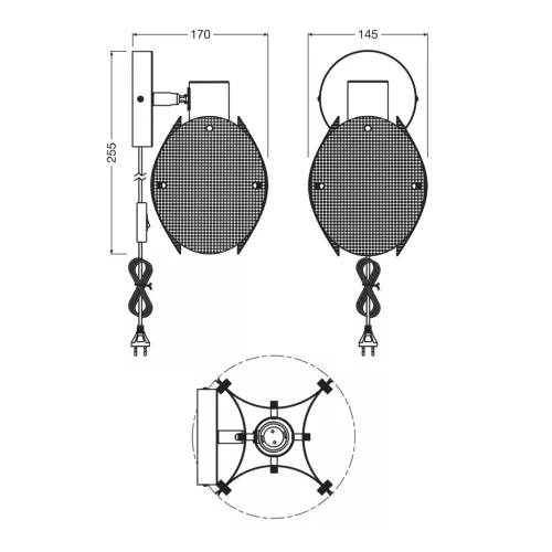 LED fali spotlámpa E27 arany Decor Osram