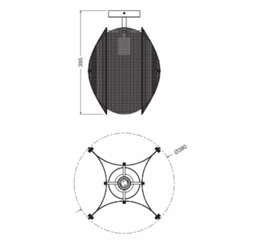 Függesztett mennyezeti lámpatest E27 arany Decor Osram