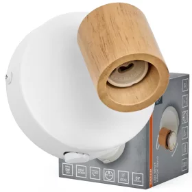 LED fali spotlámpa GU10 fehér fa Brick Osram
