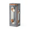 LED fali spotlámpa 2x GU10 fehér fa Brick Osram