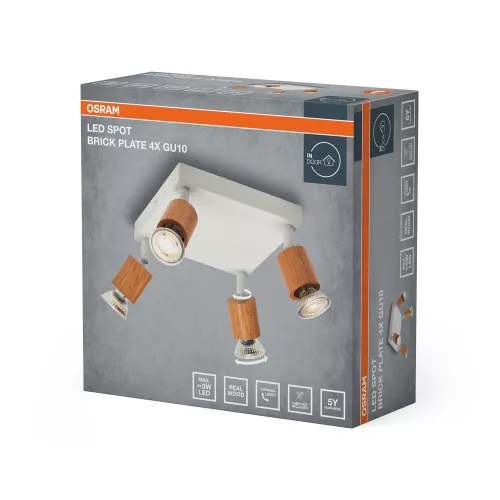 LED fali spotlámpa 4x GU10 fa fehér Brick Osram