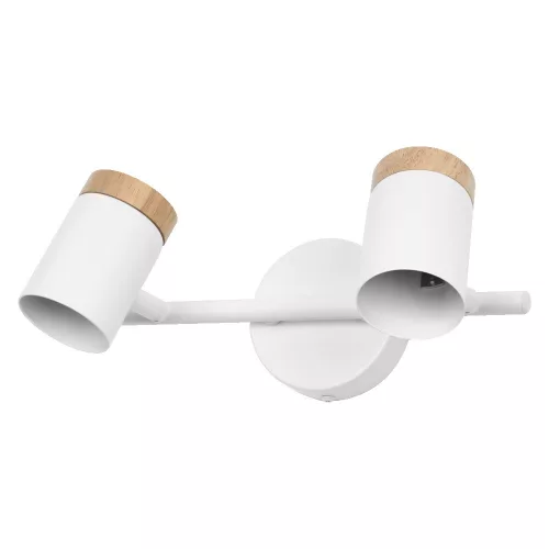 LED fali spotlámpa 2x GU10 fehér fa Stamp Osram