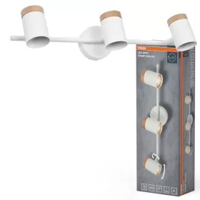 LED fali spotlámpa 3x GU10 fehér fa Stamp Osram