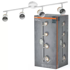 LED fali spotlámpa 4x GU10 fehér fa Stamp Osram