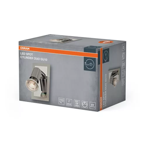 LED fali spotlámpa GU10 króm nikkel Cylinder Osram