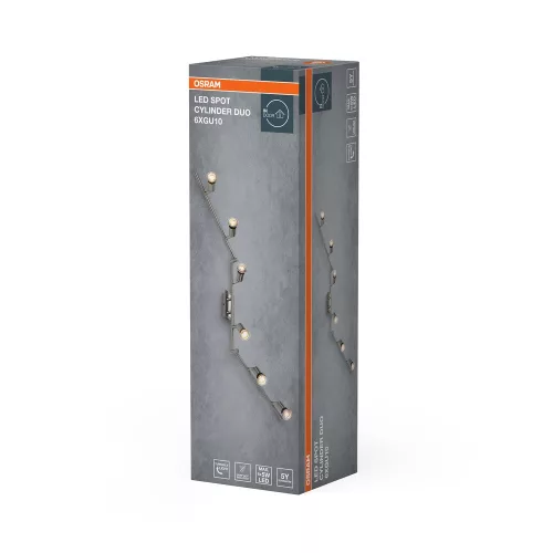LED fali spotlámpa GU10 nikkel króm Cylinder Osram